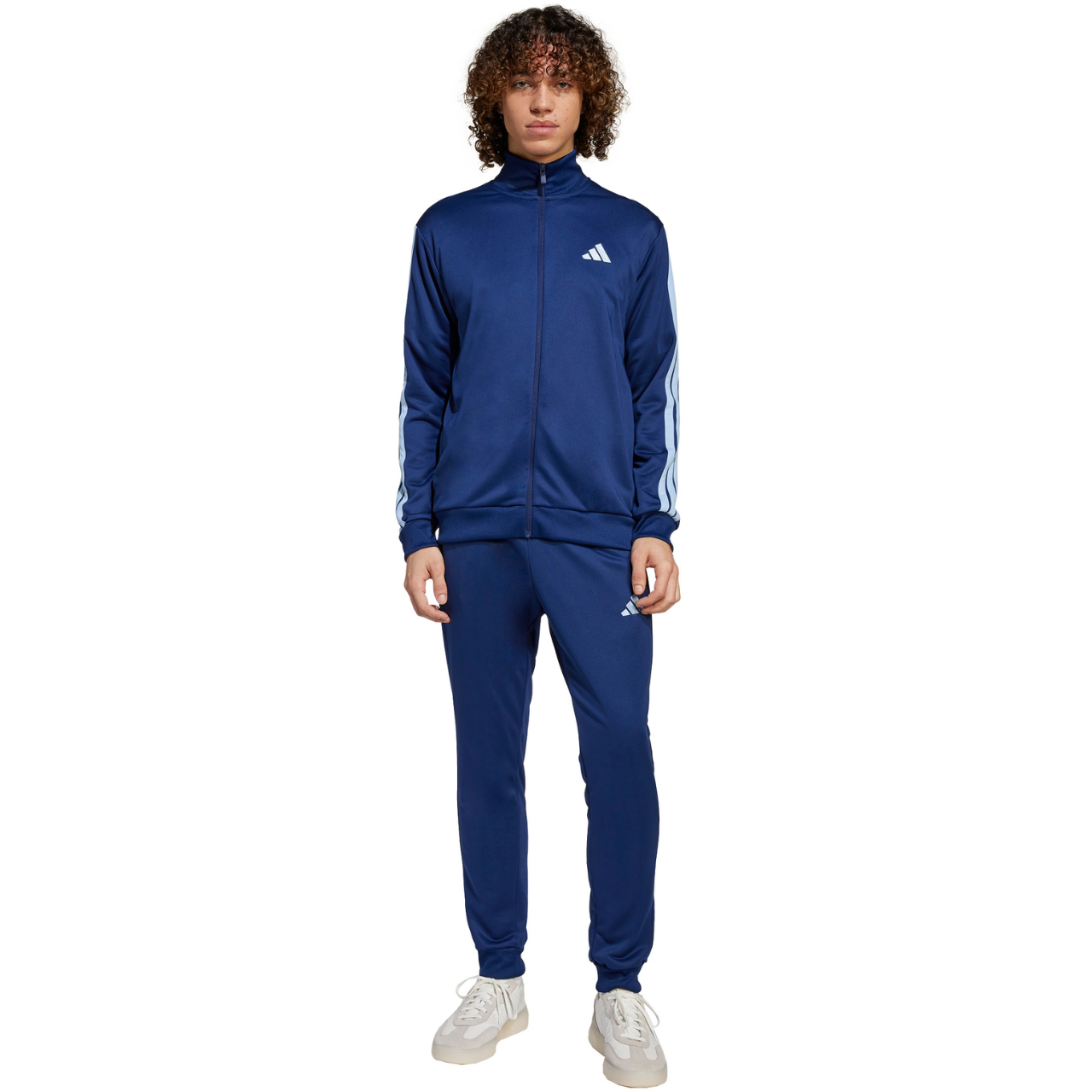 ND05_JI8873-M JI8873 Dres męski adidas Sportswear Basic 3-Stripes French Terry niebieski JI8873 r.M