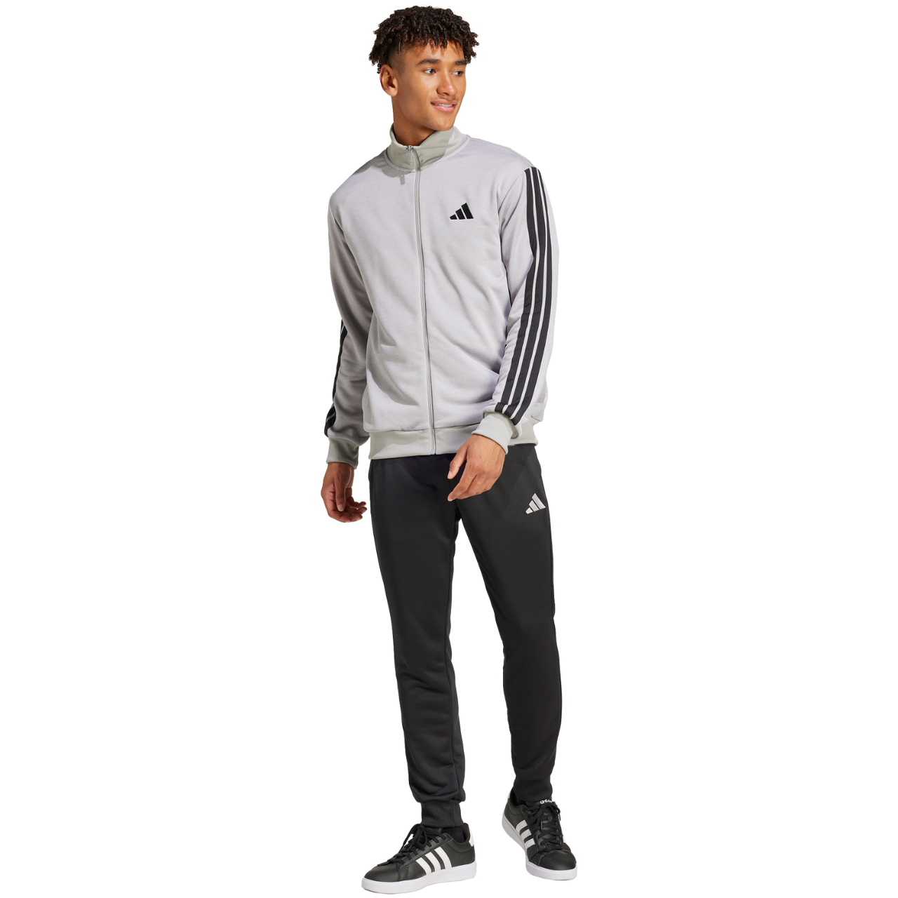 ND05_JI8876-S JI8876 Dres męski adidas Sportswear Basic 3-Stripes French Terry Tracksuit JI8876 r.S