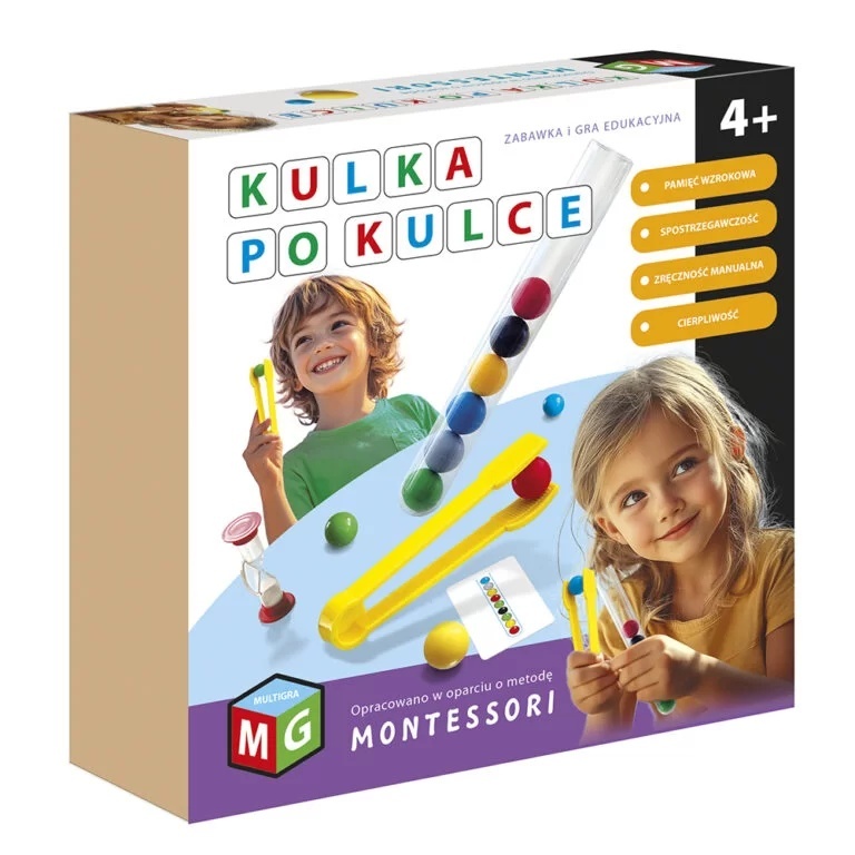 Montessori gra i zabawka eduk Kulka po kulce