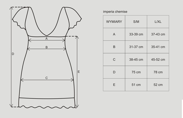 OBSESSIVE Imperia koszulka i stringi czarne SEXI