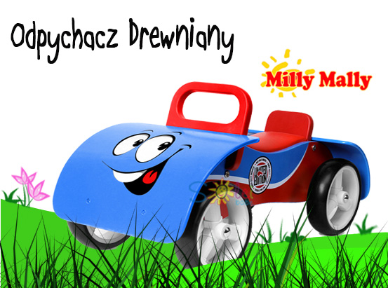 Milly Mally JUNIOR RED DREWNIANY JEŹDZIK