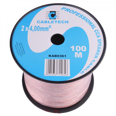 KAB0361 Kabel glosnikowy CCA 2x4.00mm CABLETECH 1