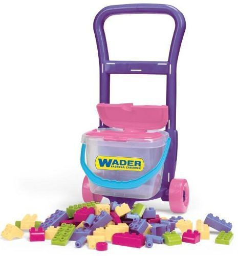 WADER 10973 WÓZEK Z KLOCKAMI 130elem.