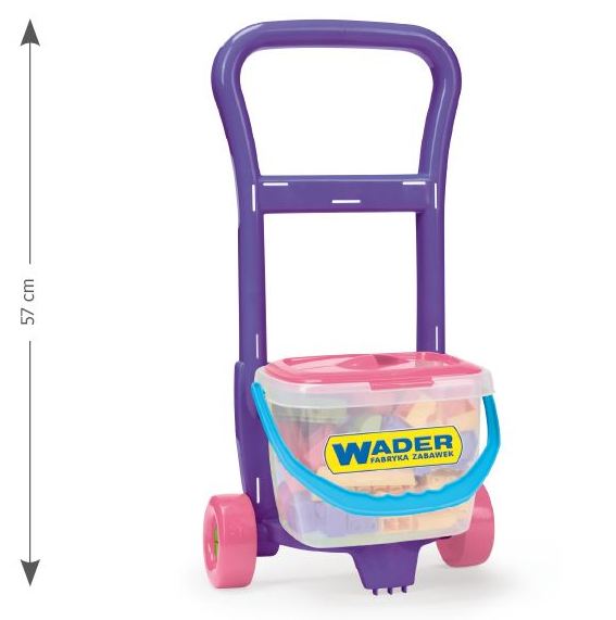 WADER 10973 WÓZEK Z KLOCKAMI 130elem.