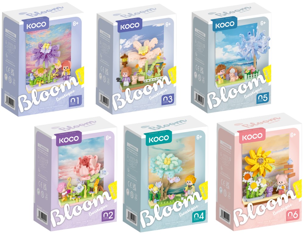 ND01_251509 KOCO klocki mini ogródek mix 1051-56 45030 /6