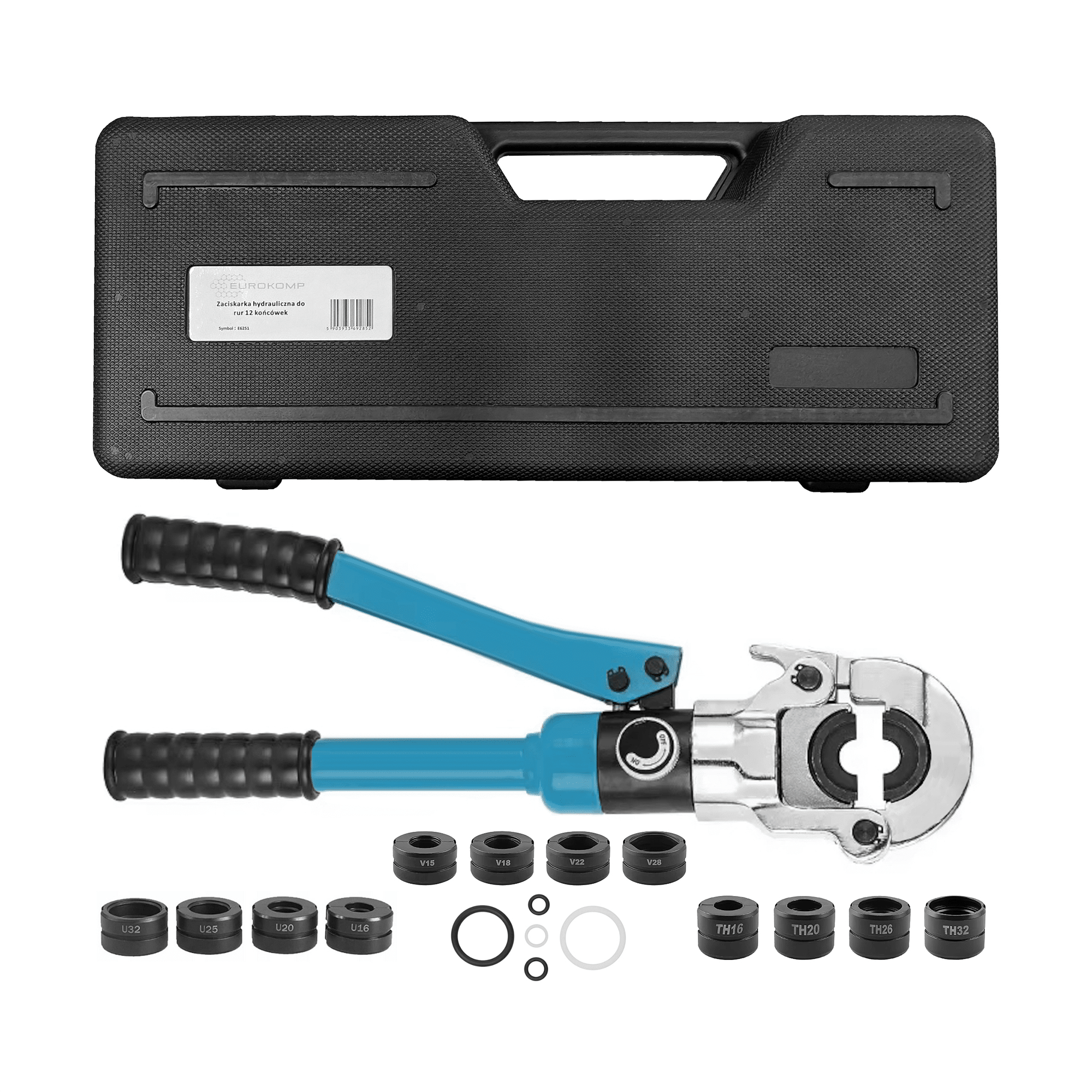 E6251 Zaciskarka hydrauliczna do rur 12 koncowek
