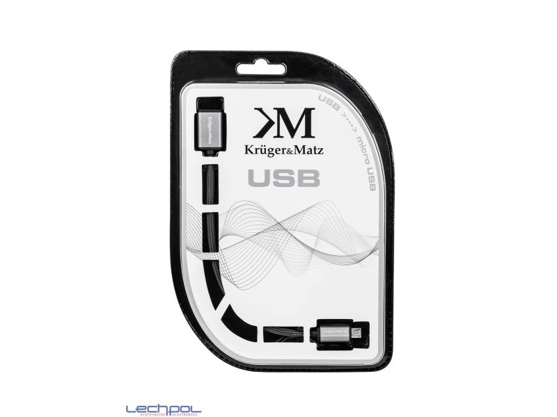 KM0333 Kabel USB - micro USB gniazdo-wtyk 0,2 m K