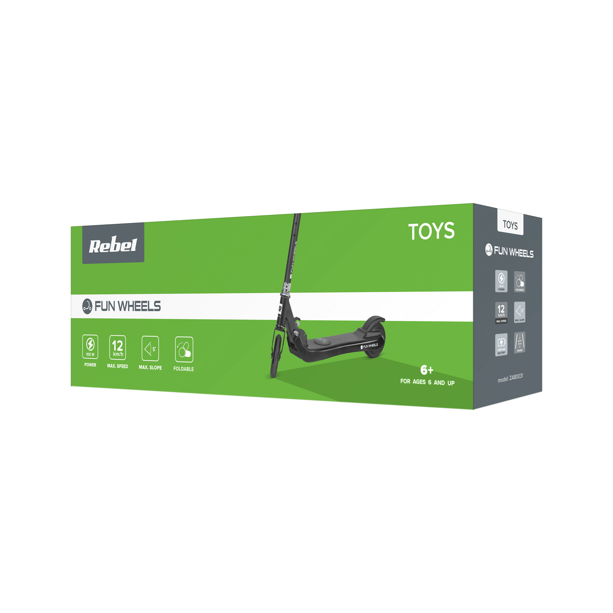 ZAB0031B Hulajnoga elektryczna dla dzieci FUN WHE