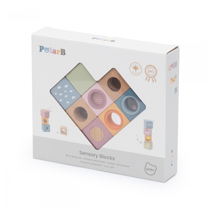 VIGA Drewniane Klocki Sensoryczne PolarB - 3