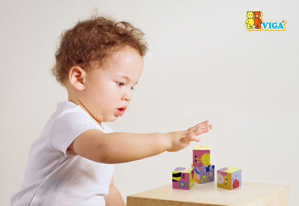 VIGA Kostki Puzzle Farma