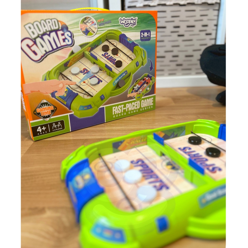 WOOPIE Gra Zrecznosciowa 2w1 Mini Hokej Wyscigi