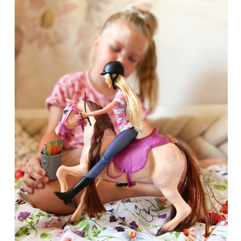 WOOPIE ROYAL Zestaw Urocza Lalka z Koniem + Akc