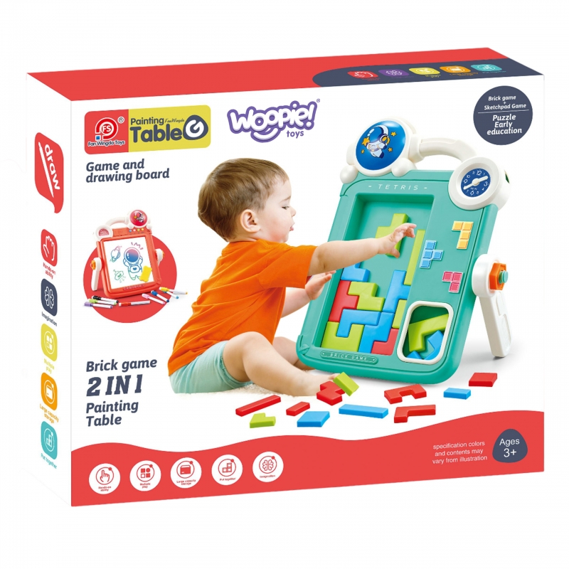WOOPIE Dwustronna Tablica do Rysowania Gra Tetr