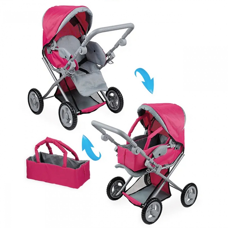 WOOPIE ROYAL Wozek dla Lalek 4w1 Nosidelko Regu