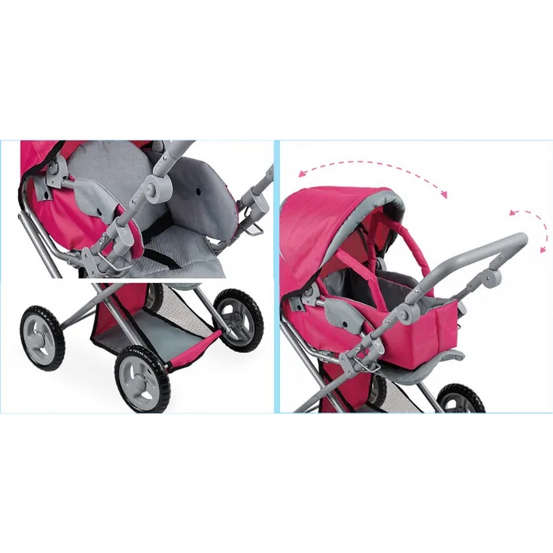 WOOPIE ROYAL Wozek dla Lalek 4w1 Nosidelko Regu