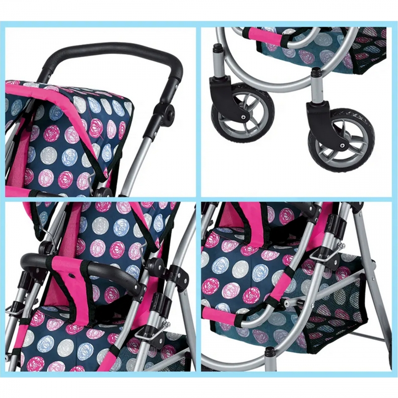 WOOPIE ROYAL Wozek dla Lalek Regulowane Siedzis