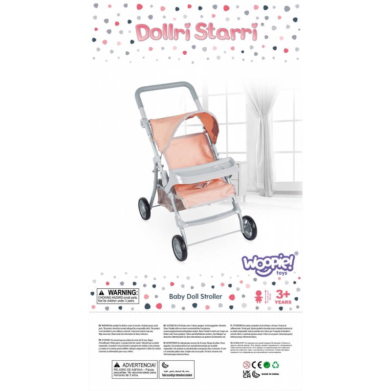 WOOPIE ROYAL Spacerowka Wozek dla Lalek Serca K
