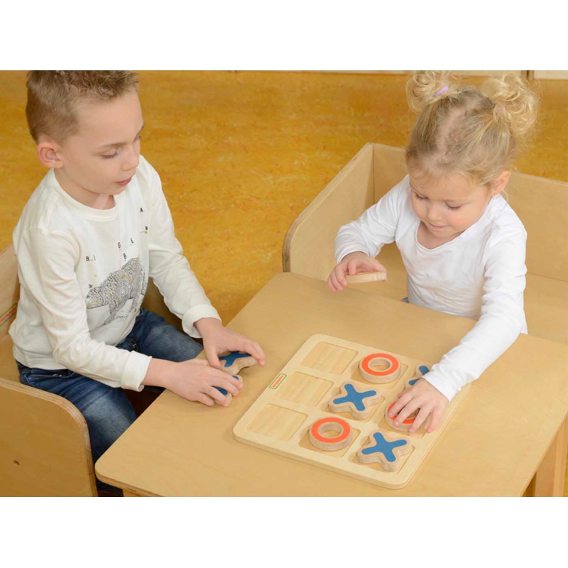 Kółko I Krzyżyk Drewniana Gra Dla Dzieci Log