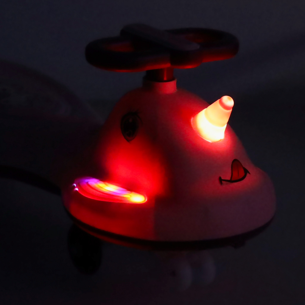 KX3154_1 Jeździk grawitacyjny LED Swing FIX S1 skuter z rączką różowy max 65kg - 11