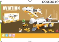 KX5987 Samolot transporter z autami budowlany bok