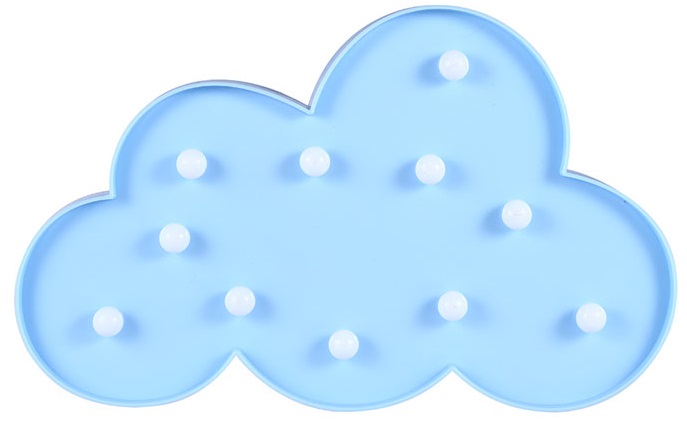 KX9935_9 Lampka nocna chmurka błękitna