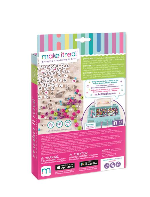 1205 Make it real-Zestaw do tworzenia bransoletek - Literki alfabetu