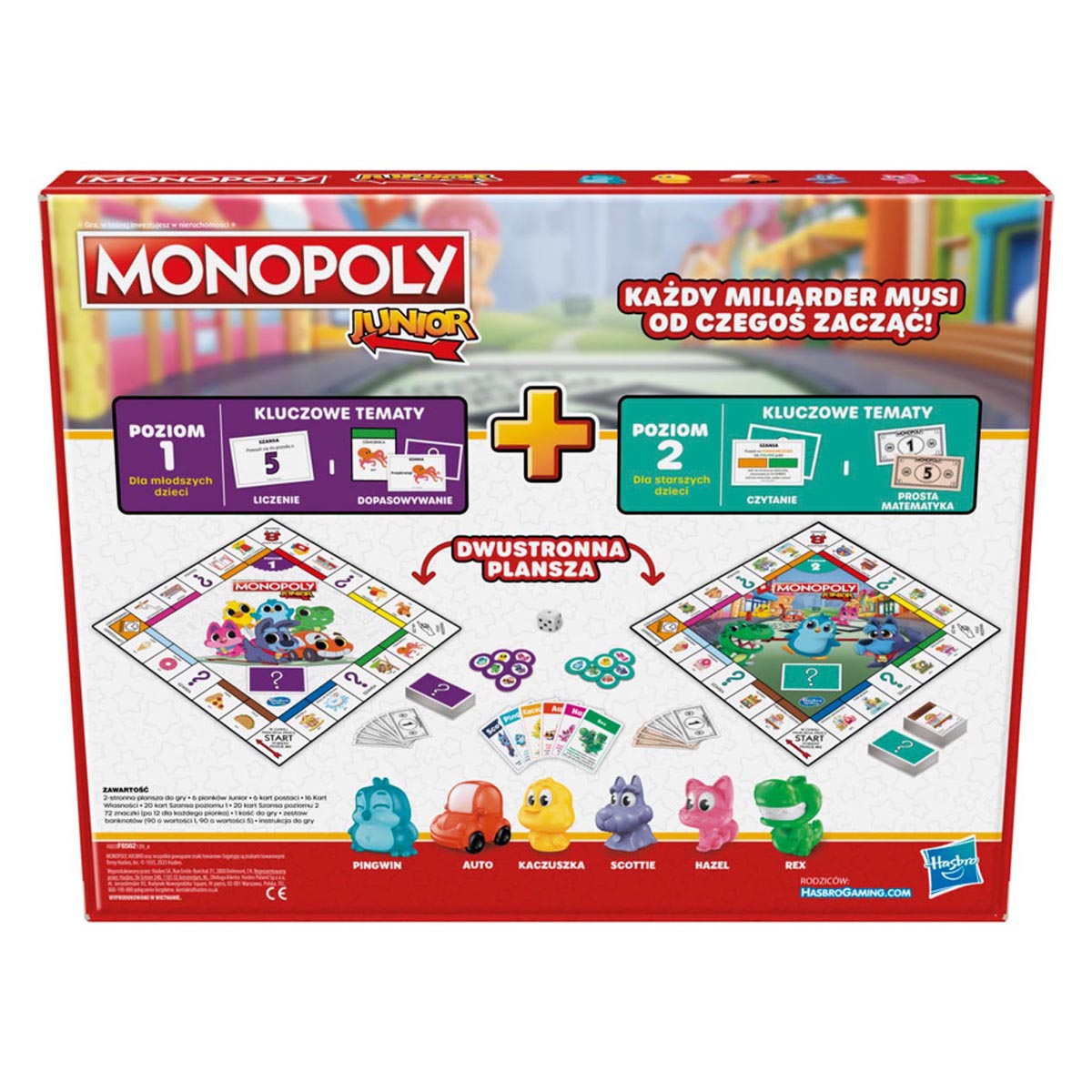 ND11_F8562 HASBRO GAME Monopoly Junior, gra
