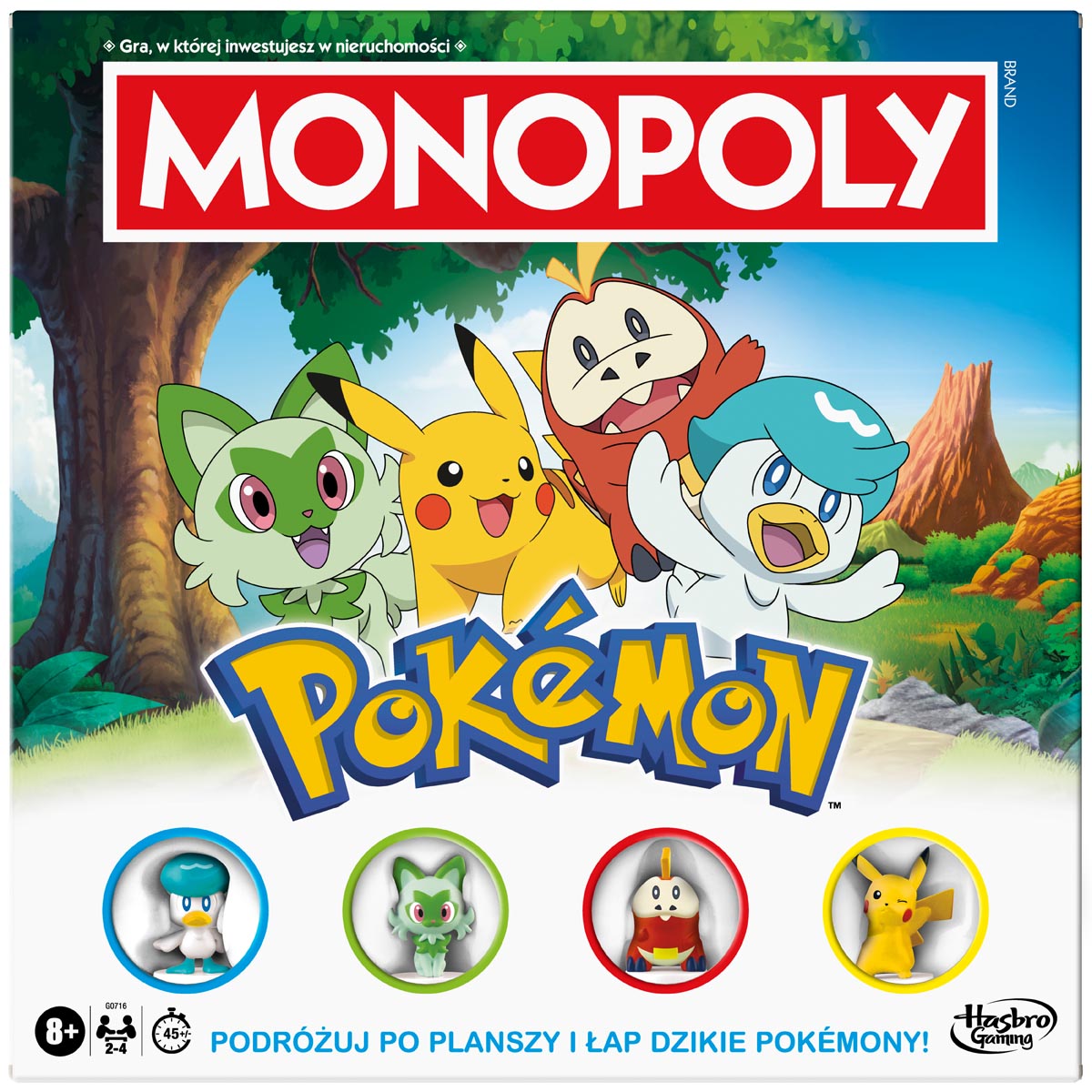 ND11_G0716 HASBRO GAME Monopoly Pokemon, gra