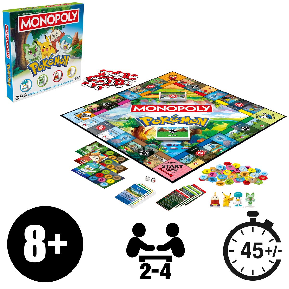 ND11_G0716 HASBRO GAME Monopoly Pokemon, gra