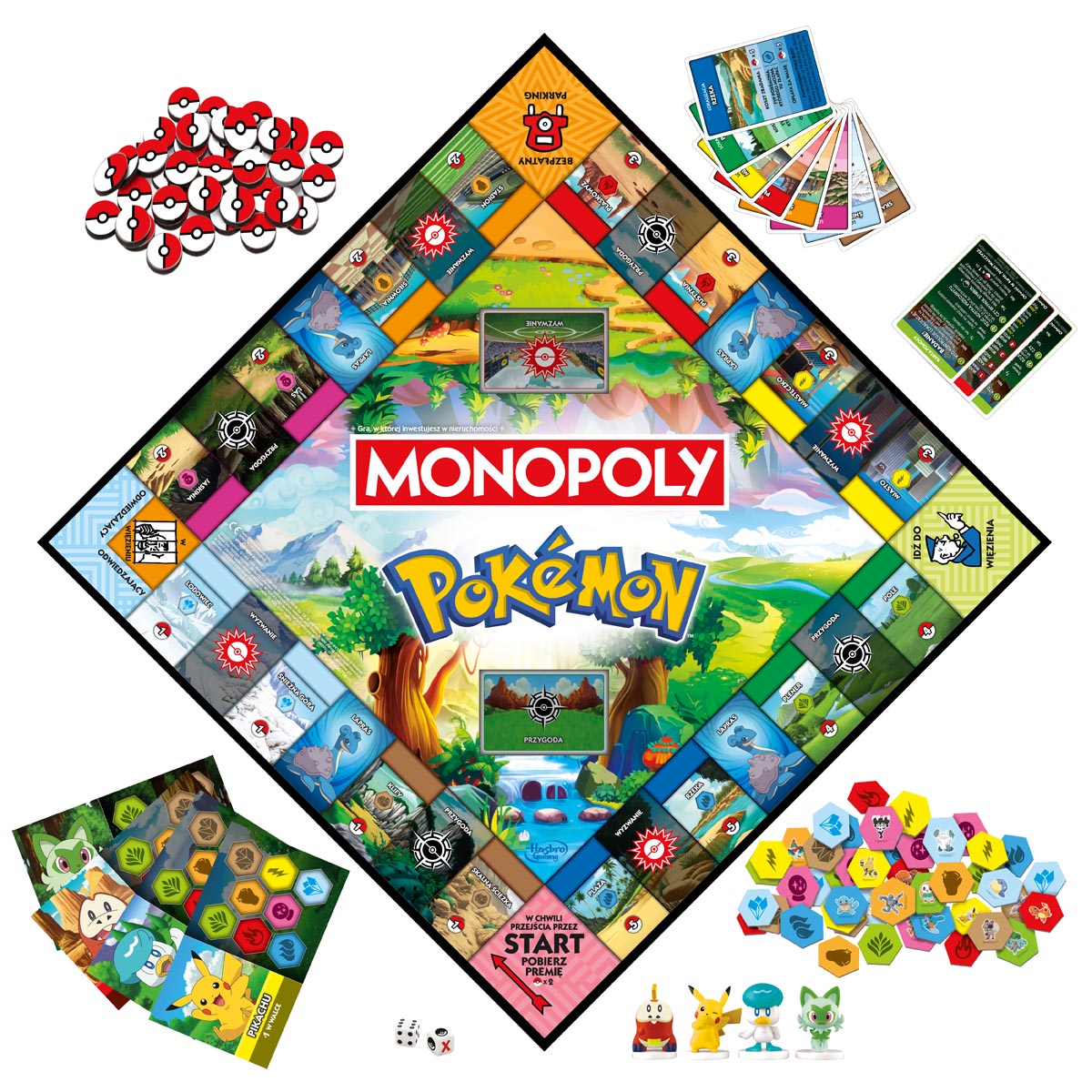 ND11_G0716 HASBRO GAME Monopoly Pokemon, gra