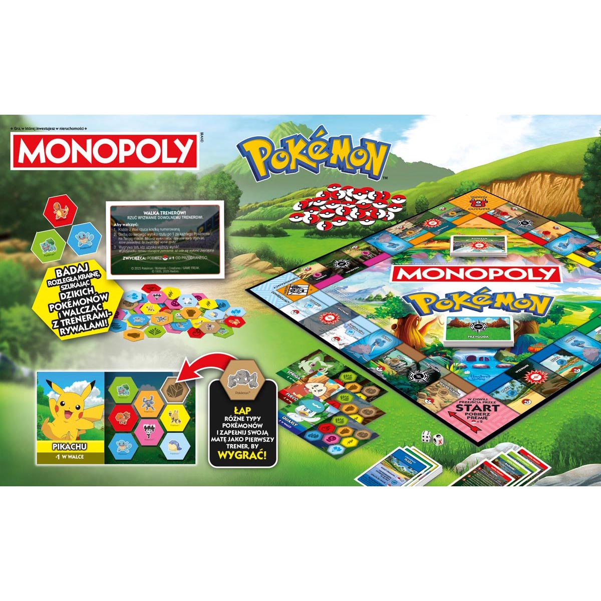 ND11_G0716 HASBRO GAME Monopoly Pokemon, gra