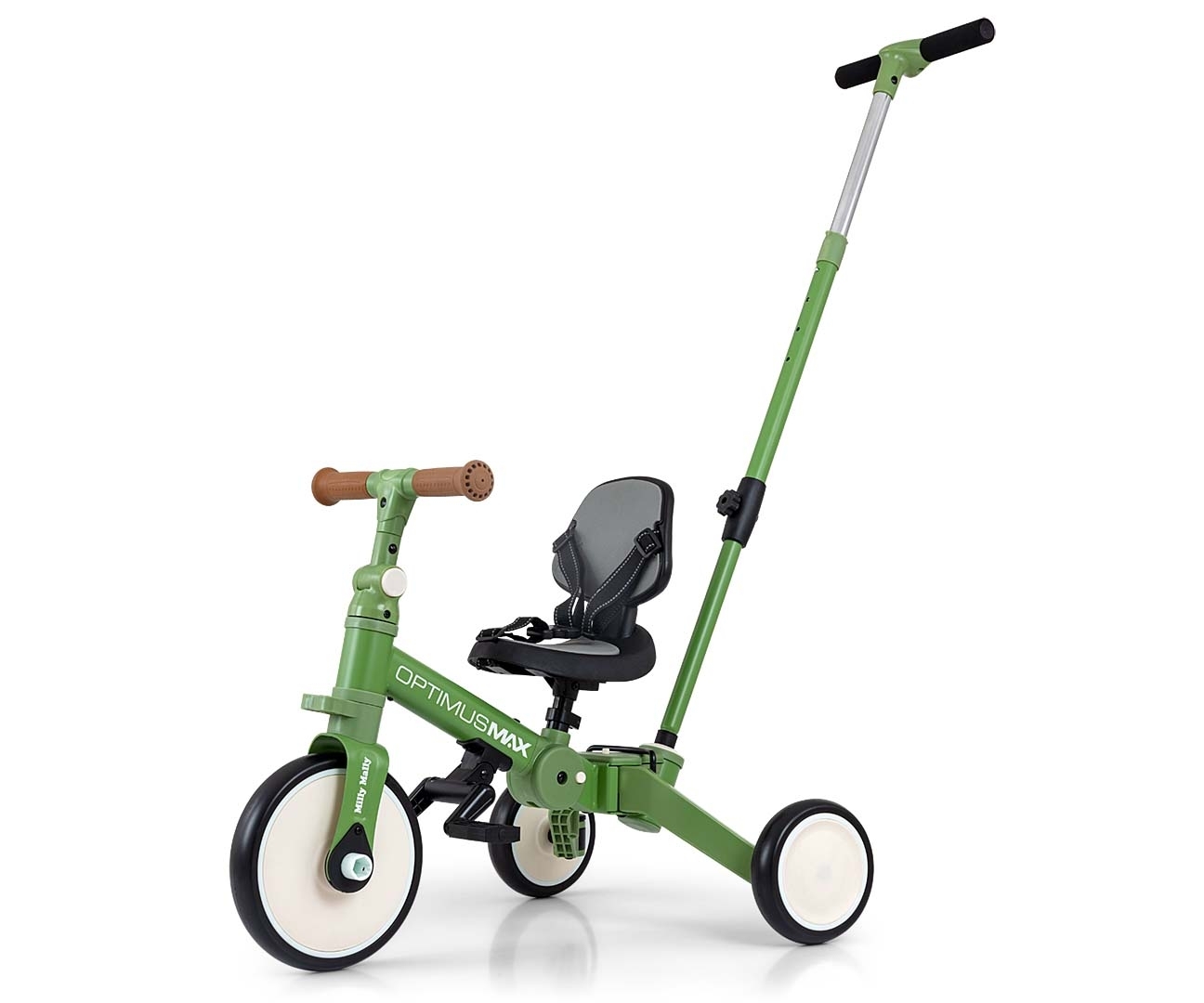 ND18_6342 Milly Mally Rowerek 5w1 Optimus Max Gre