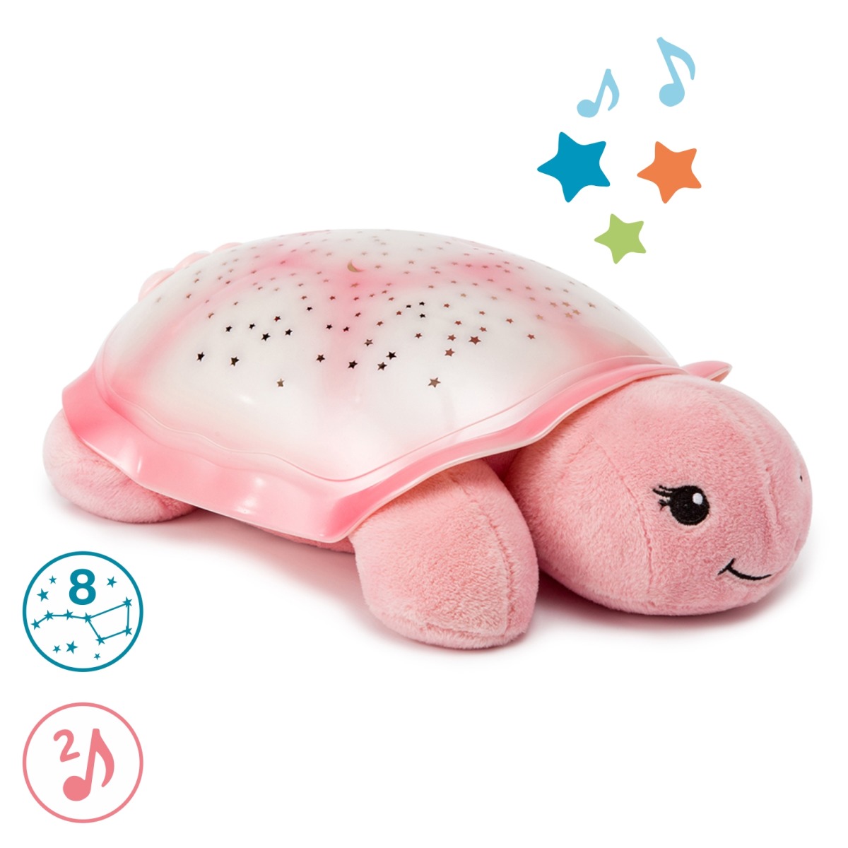 Cloud b Twinkling Twilight Turtle? Pink - Lampka nocna z projekcją świetlną - Żółw różowy
