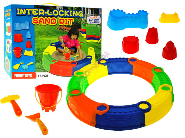 JKM SP0213 Okrągła Piaskownica z foremkami do piasku