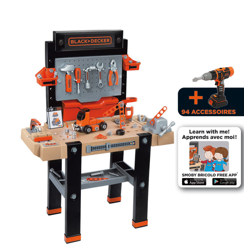 SMOBY 360702 Warsztat 95 akc. Ultimate Black&Decker