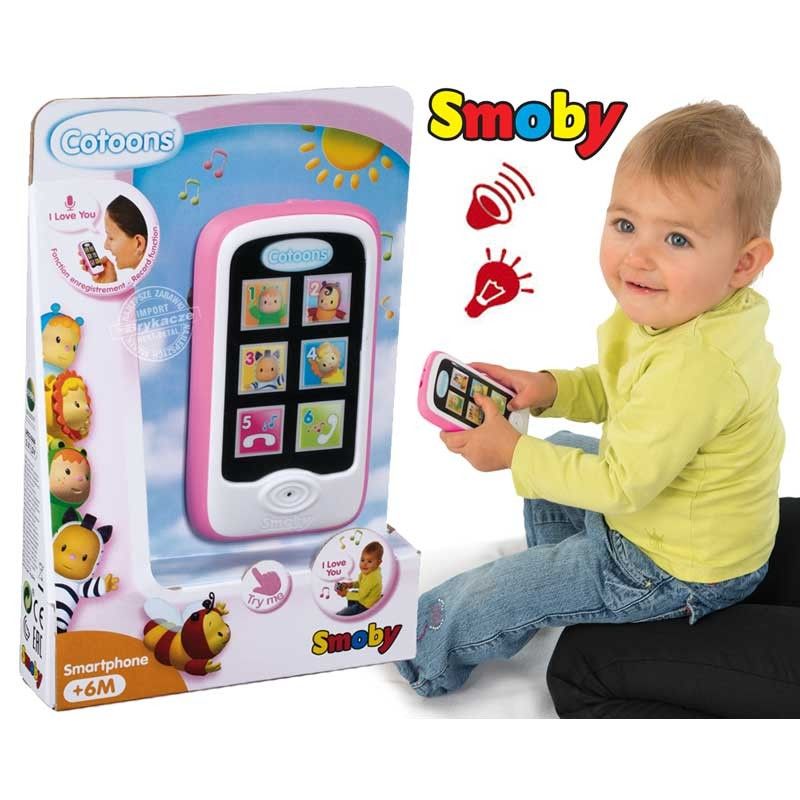 SMOBY 110208 Cootons smartphone telefon interakty