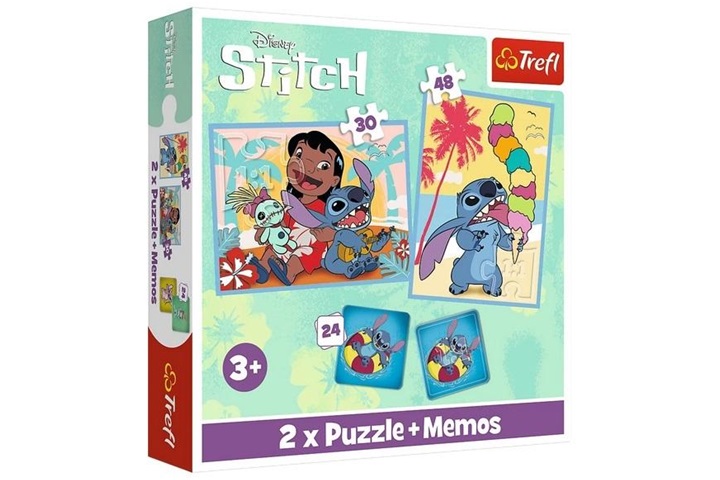 PUZZLE 2w1+memos Wesoly dzien Lilo&Stitch 93585