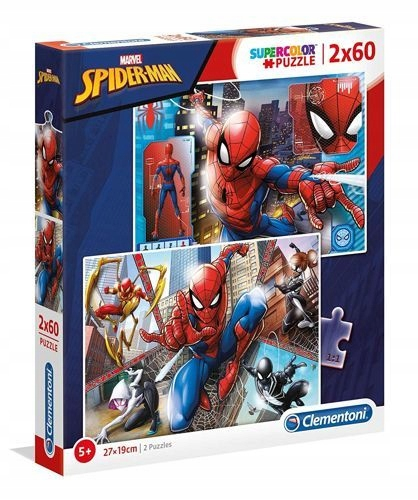 CLE puzzle 2x60 Spider-Man super kolor 21608