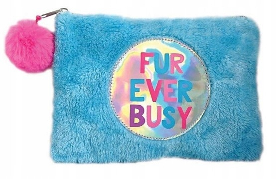 STNUX Kosmetyczka pluszowa turkus STN5096