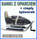 PICCOLINO SREBRNE Sanki ze spiworkiem OPARCIE